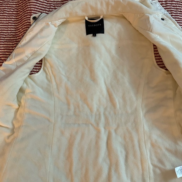 Talbots Cream Quilted Vest Lightweight Casual - Picture 3 of 5